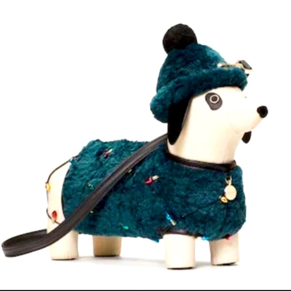 Kate spade Claude Christmas dachshund crossbody bag collectible K9365 nwt - Picture 3 of 16